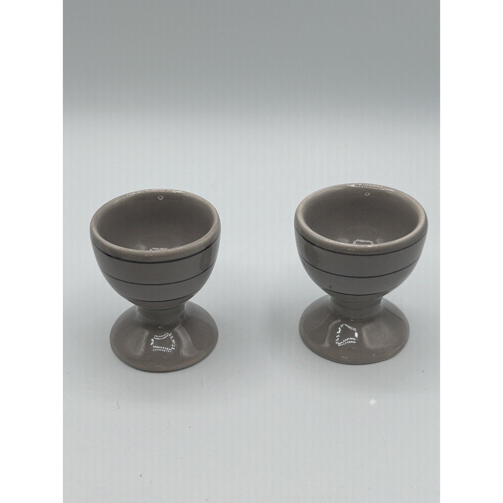 Vintage Egg Cups Set Of 2 Porcelain 2.5"‎ Pedestal Base